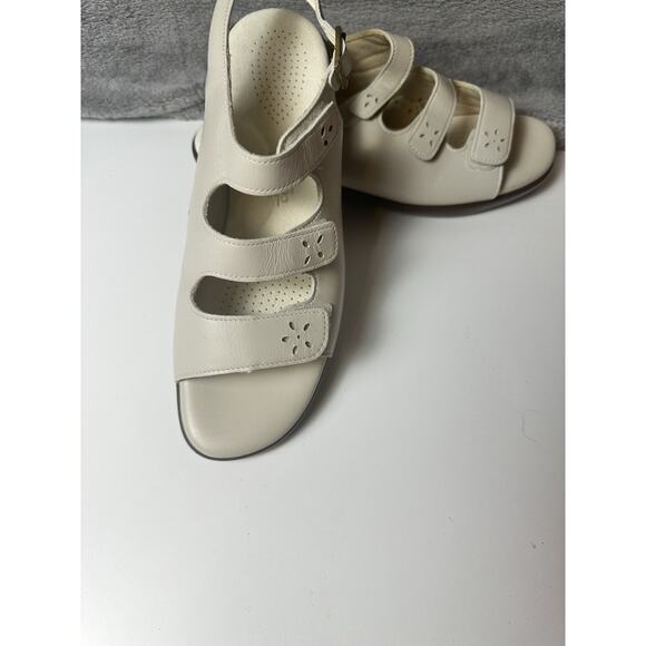 SAS Tripad Womens Cream Tan Bone Taupe Leather Three Strap Comfort Sandals 8.5 - Picture 6 of 16